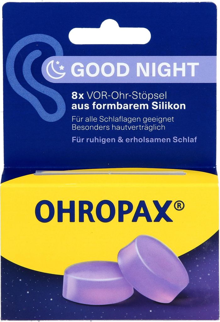 OHROPAX Good Night Silikon Vor-Ohr Stöpsel, 8 St. Produktbild 