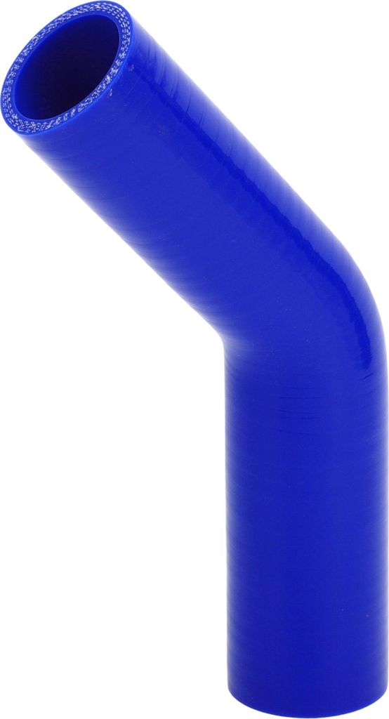 1 Stück 38mm/1.5"-42mm/1.65" ID 120mm/4.72" Länge 45 Grad Blau Autosilikonschlauch Kühlmittelschlauch Universal