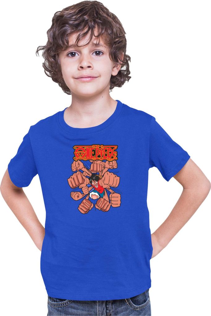 Kinder T-Shirt Japan Anime Manga One Manga Piece Anime Punch One Manga Piece Anime Punch, 9-11 Jahr - 140 / Blau