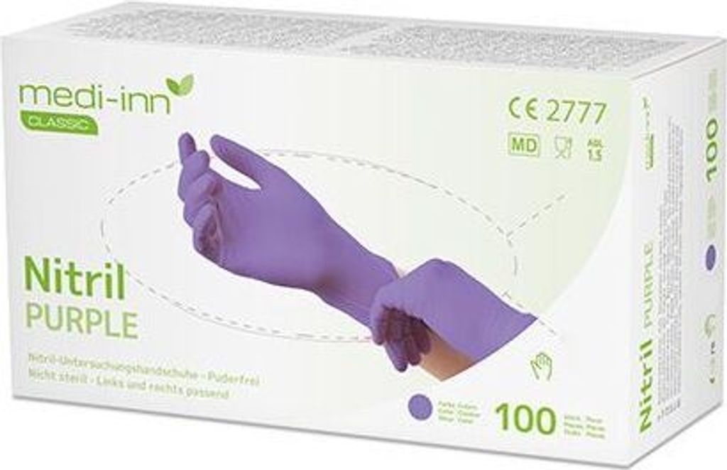 1000 "Medi-Inn® Classic" Handschuhe, Nitril puderfrei lila Produktbild 