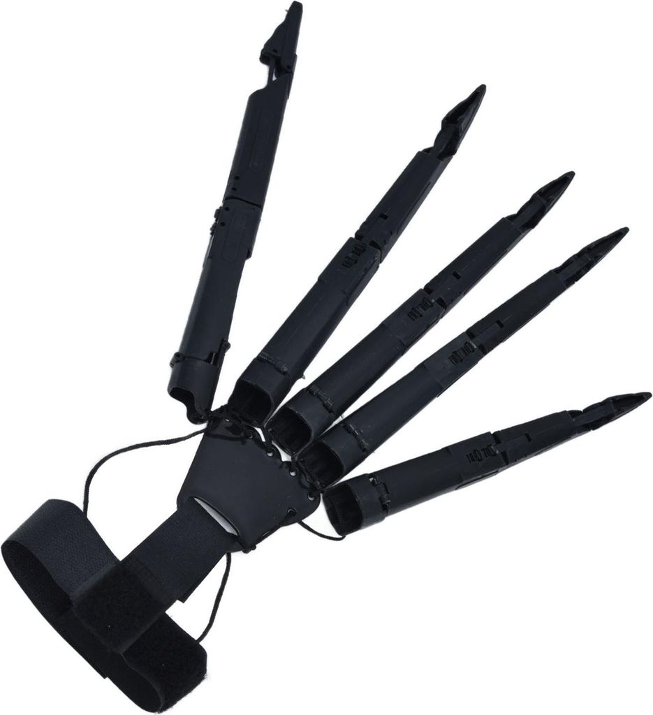 Halloween artikuliert Finger 3 Dimensionen gedruckt artikuliert Finger Erweiterungen für Halloween Party CosplaySchwarz Rechte Hand