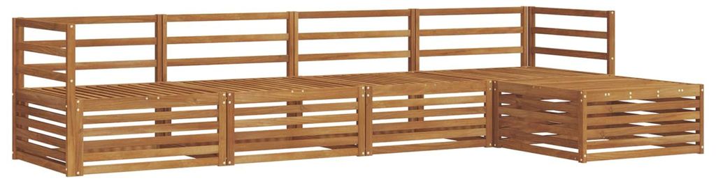 vidaXL Outdoor-Sofagarnitur 5 pcs Natur Massivholz Akazie