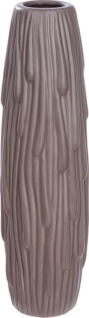 Décoration de Sol Stable : Vase Goutte Céramique Grise 46cm Gilde, Lot de 2