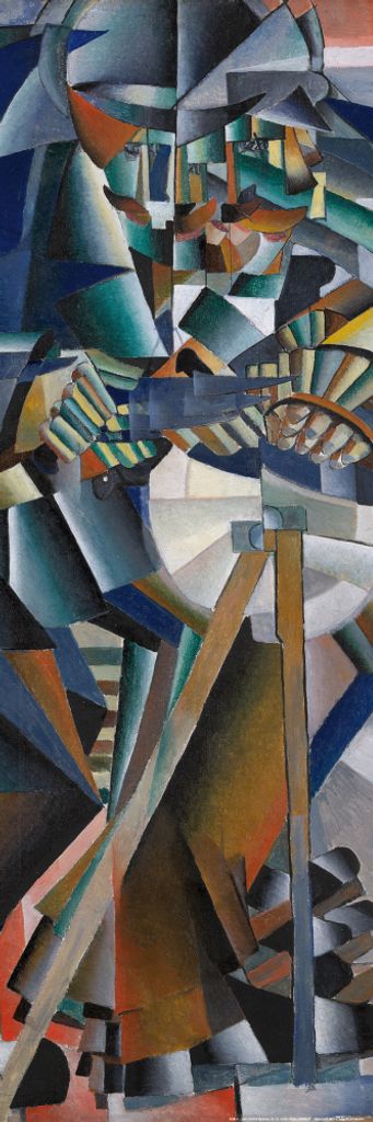 Kasimir Malewitsch Kunstdruck Bild - Der Messerschleifer Prinzip des Flimmerns, 1913 (91 x 30 cm)
