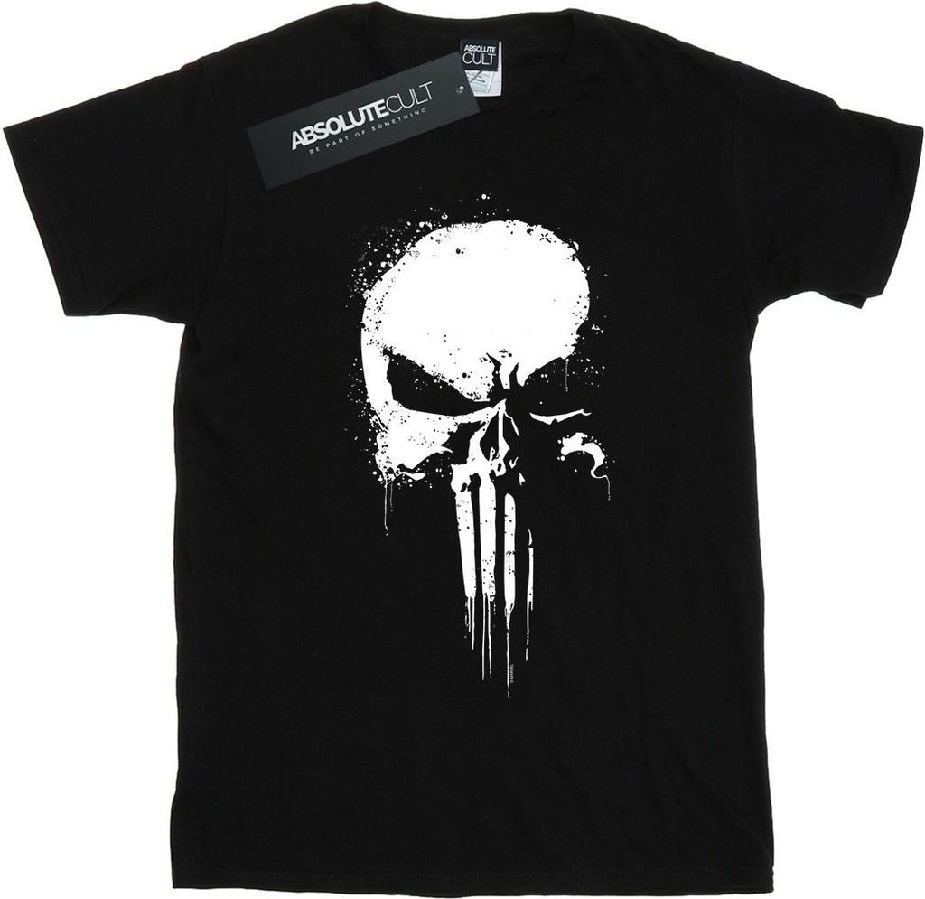 Marvel - "The Punisher Spray Skull" T-Shirt für Damen BI35301 (XXL) (Schwarz)