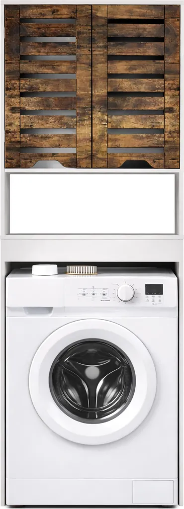 Armadio Lavanderia Flonali Überbauschrank | Design Bianco Minimal 190cm - 2