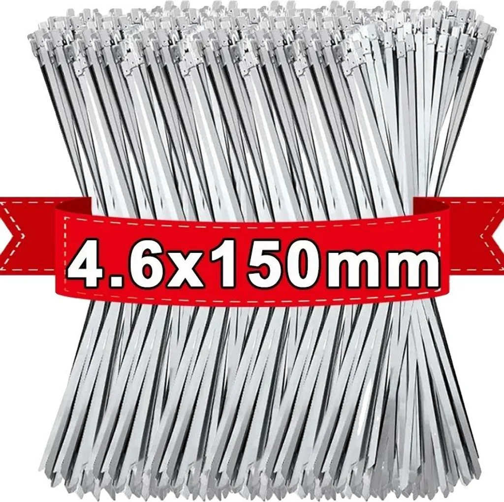 Serre-câbles métalliques en acier inox autobloquants 4.6x150 mm 300x