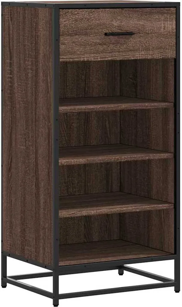 Scarpiera Rovere Marrone 48x38x97,5 cm | Salvaspazio Effetto Legno