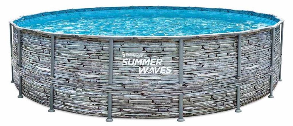 Summer Waves Elite Frame Pool Aufstellpool rund Komplettset Produktbild 