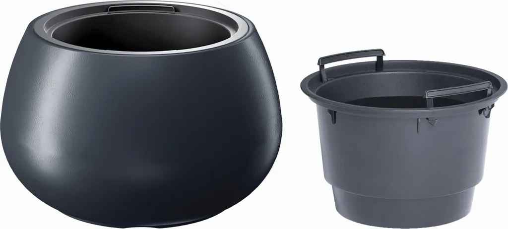 Pot de Fleurs pour Terrasse HEOS 43,6 cm Anthracite - Déco Extérieure - 3