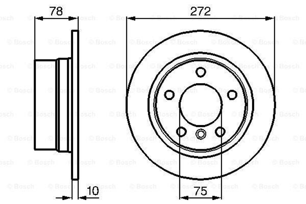 BOSCH Bremsscheiben (2 Stück) Hinterachse 0 986 478 641