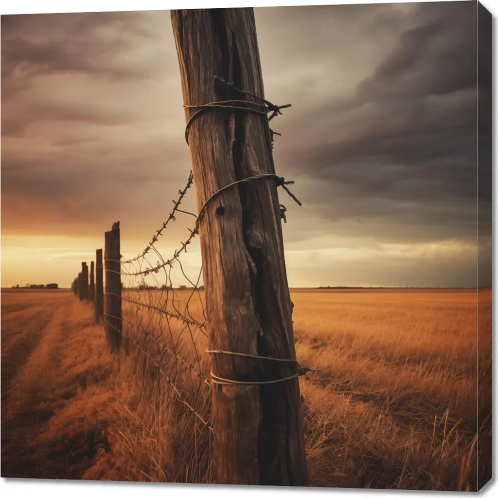 Toile Imprimée Grand Format 90x90 cm - Décor Horizon Coucher de Soleil