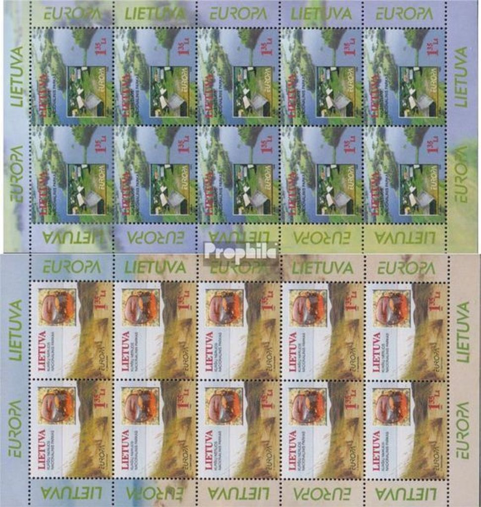 Briefmarken Litauen 1999 Mi 693Klb-694Klb Kleinbogen (kompl.Ausg.) postfrisch Naturparks