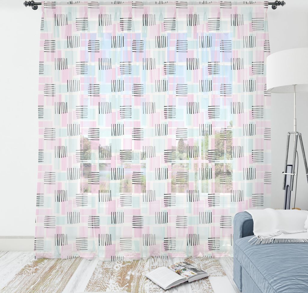 ABAKUHAUS Geometrisch Wandteppich, Horizontale und vertikale Streifen mit Rectangles, Wohnzimmer Schlafzimmer seidiges Satin Wandtuch, 220 cm x 274...