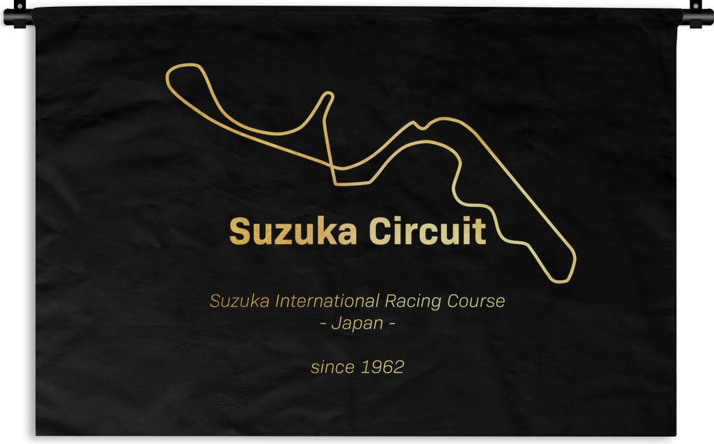 MuchoWow Wandteppich Wandbehang Suzuka - Formel 1 - Rennstrecke 90x60 cm Tapisserie Dekoration Wandtuch - Wandskulpturen - Bildteppich