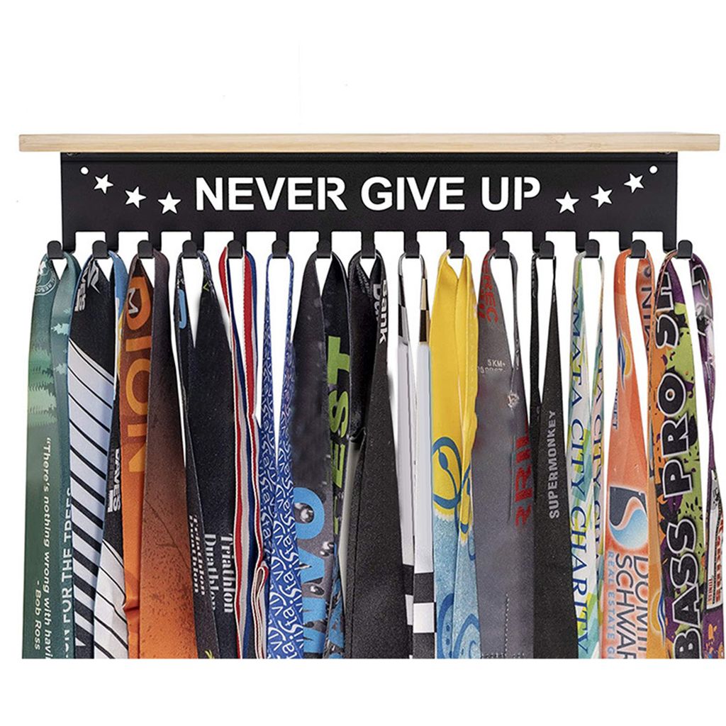 Medaillenausstellungsschelf gut tragend hohe Haltbarkeit wandmontierte rostfeste Installation Stabiler Trophäenregal Medaille Display Haken Hausha...