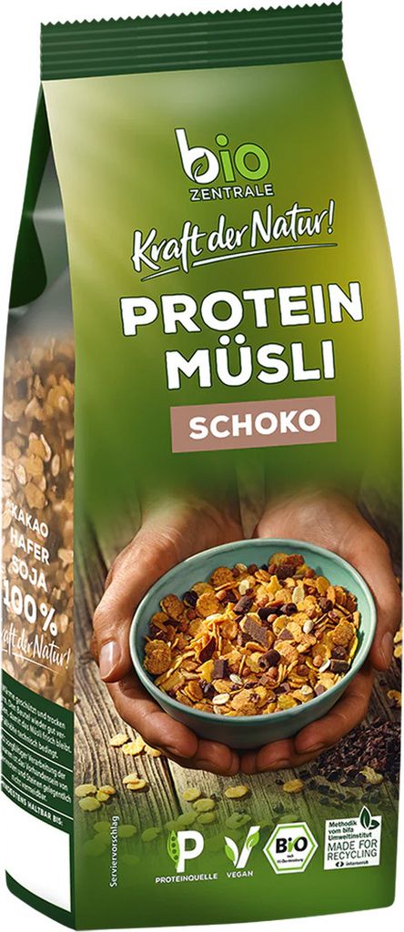 Protein Müsli Schoko kräftig schokoladig nahrhaft und lecker 375g