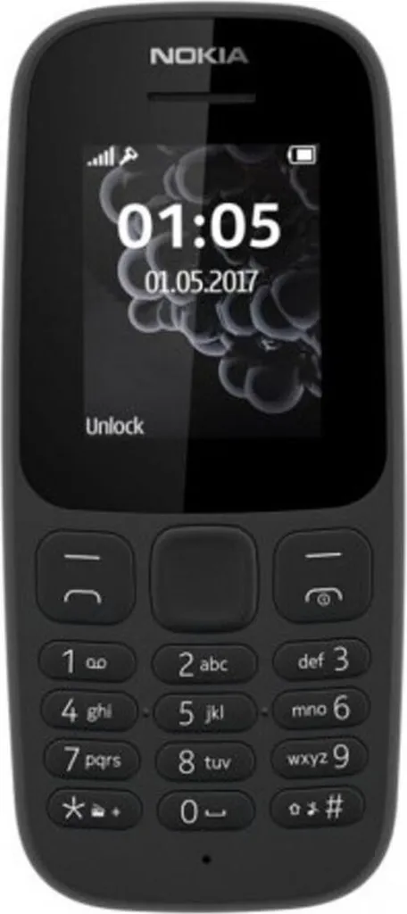 Nokia 105 Dual SIM Noir : Téléphone Portable avec Autonomie Record 800mAh
