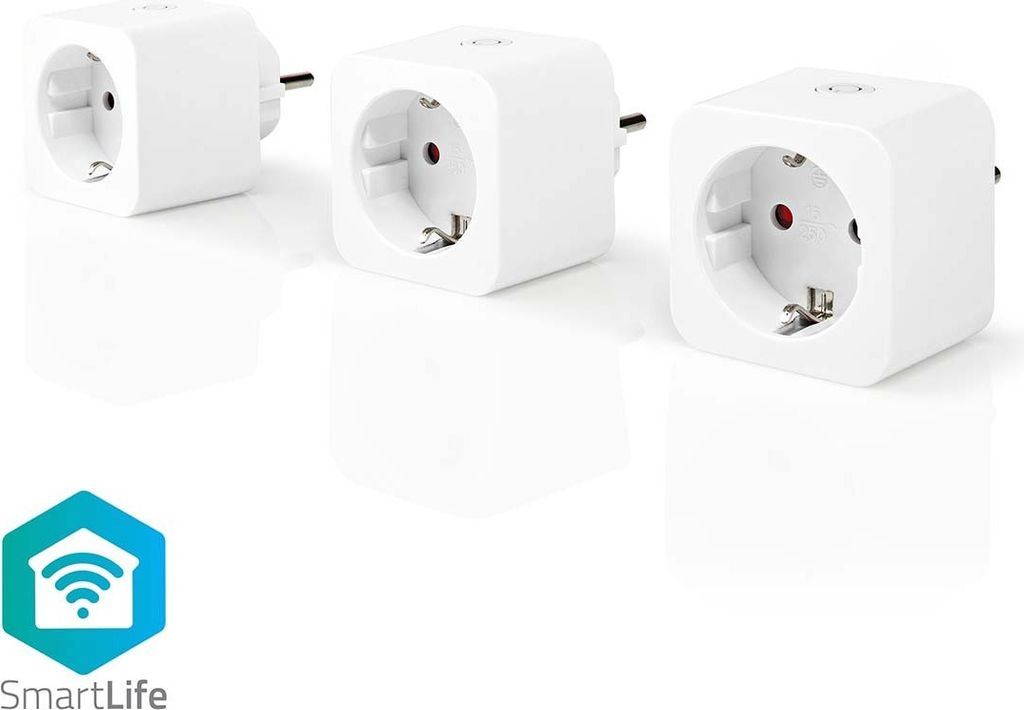 Nedis Smartlife Smart Stecker 3 Stück WIFIP131FWT3 Produktbild 