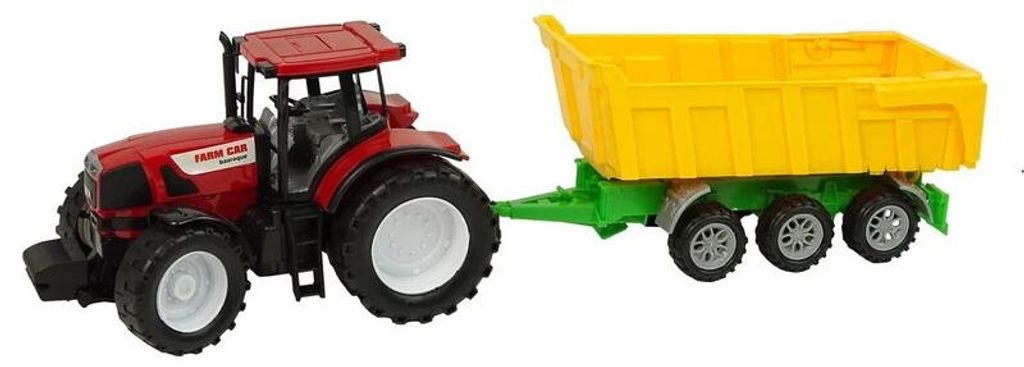 Kruzzel 24711 Traktor mit Anhänger, 50 cm, rot Produktbild 