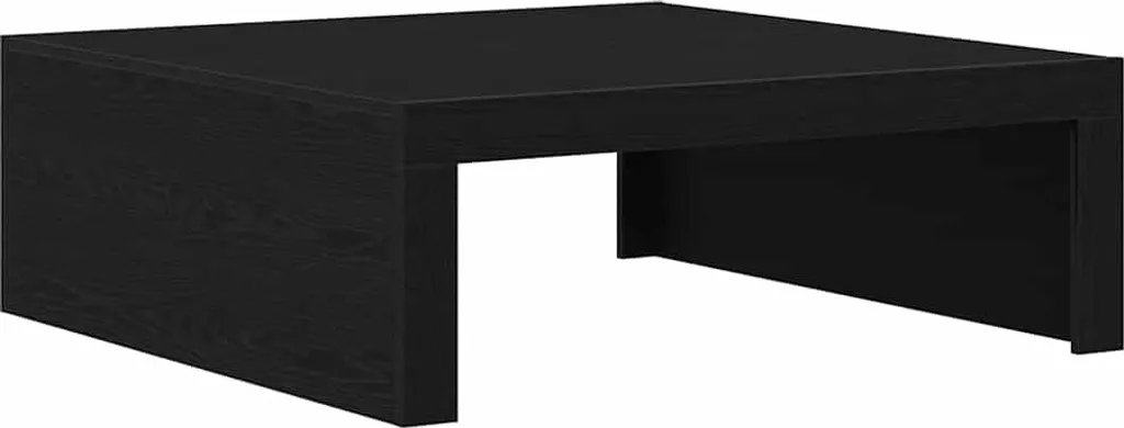vidaXL Tavolino da caffè look rovere nero 100 x 100 x 35 cm materiale a base di legno