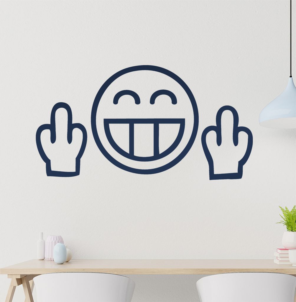 Fuck You Wandtattoo in 6 Größen - Wandaufkleber Wall Sticker - Dekoration, Küche, Wohnzimmer, Schlafzimmer, Badezimmer