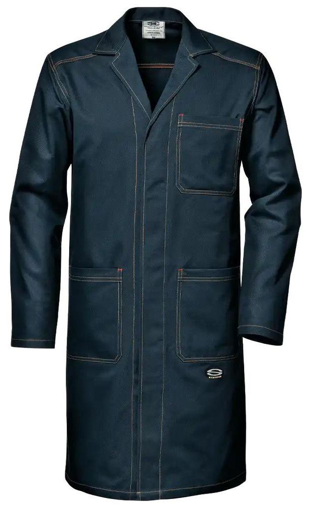 Sir Safety SYMBOL Arbeitsmantel knielang aus Baumwolle mit Dreifachnähten, 2XL, NAVY