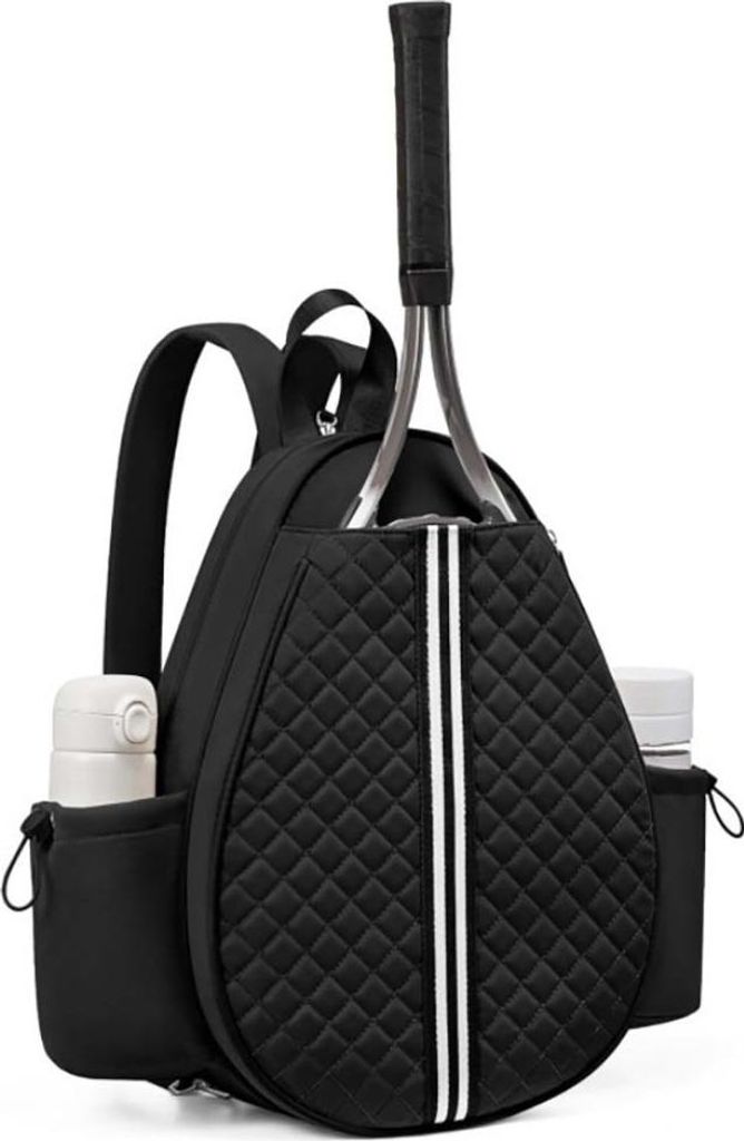 INF Badmintonschläger Tasche Rucksack - Unisex Sport Tennis Schultertasche Schwarz