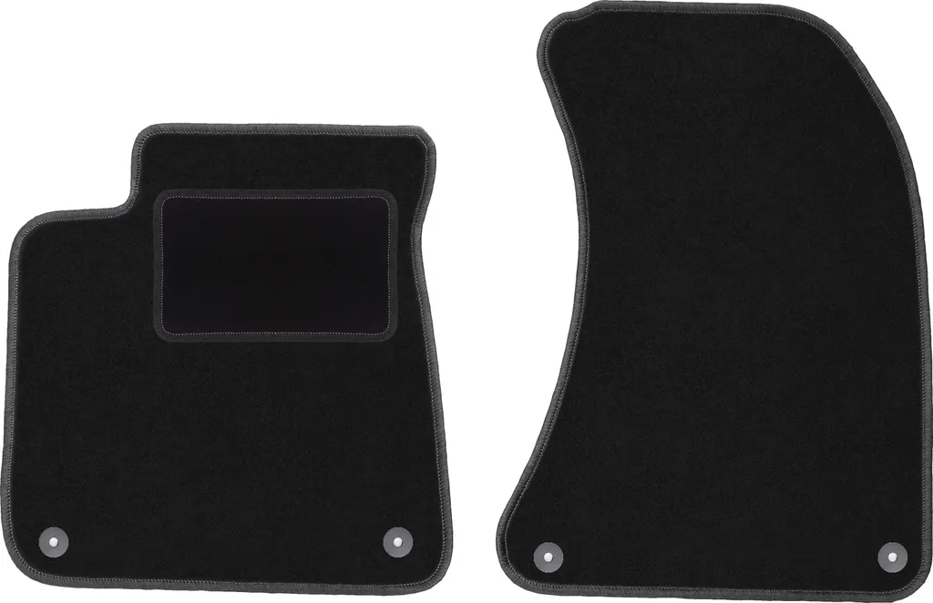 Wielganizator tappetini auto velours anteriori adatto per Audi A8 D4 (2009-2017, berlina) neri, set 2 pz, con fissaggi