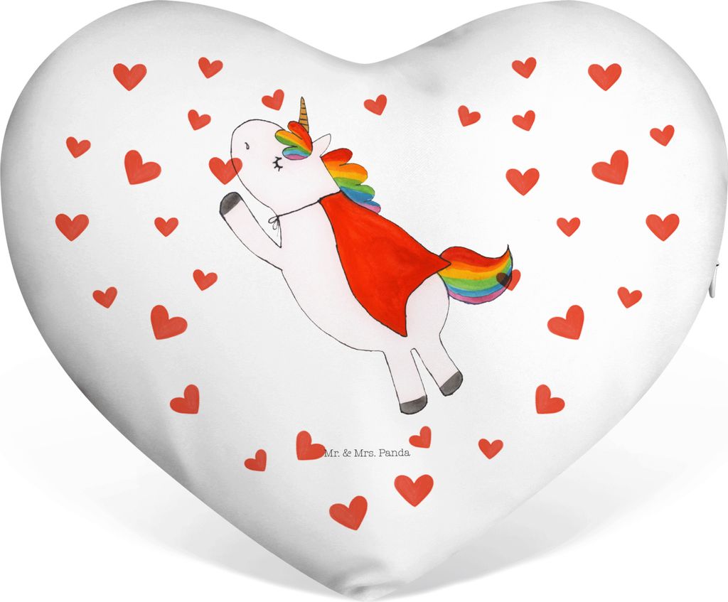 Mr. & Mrs. Panda Sofakissen Einhorn Geburtstag - Weiß - Geschenk, Dekokissen, Geburtstagsgeschenk, Unicorn, Einhörner, Herzkissen, dekoartikel, H...