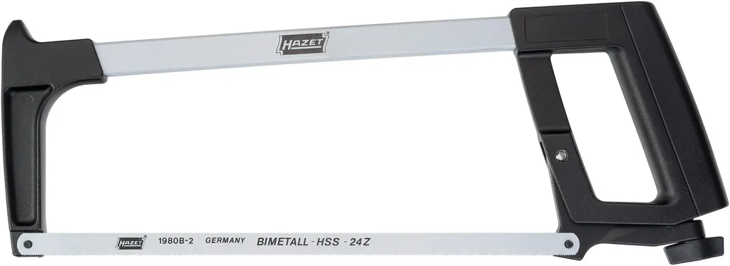 Scie à métaux HAZET 1980N 300 mm avec cadre rigide et tension ajustable