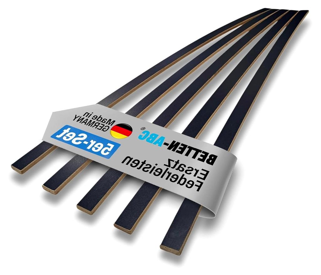 Ersatz Federholzleisten – 5er Set – Länge 70 cm (680 mm) – Breite 24 mm – geeignet für viele Lattenroste – Farbe Anthrazit – aus Schi...