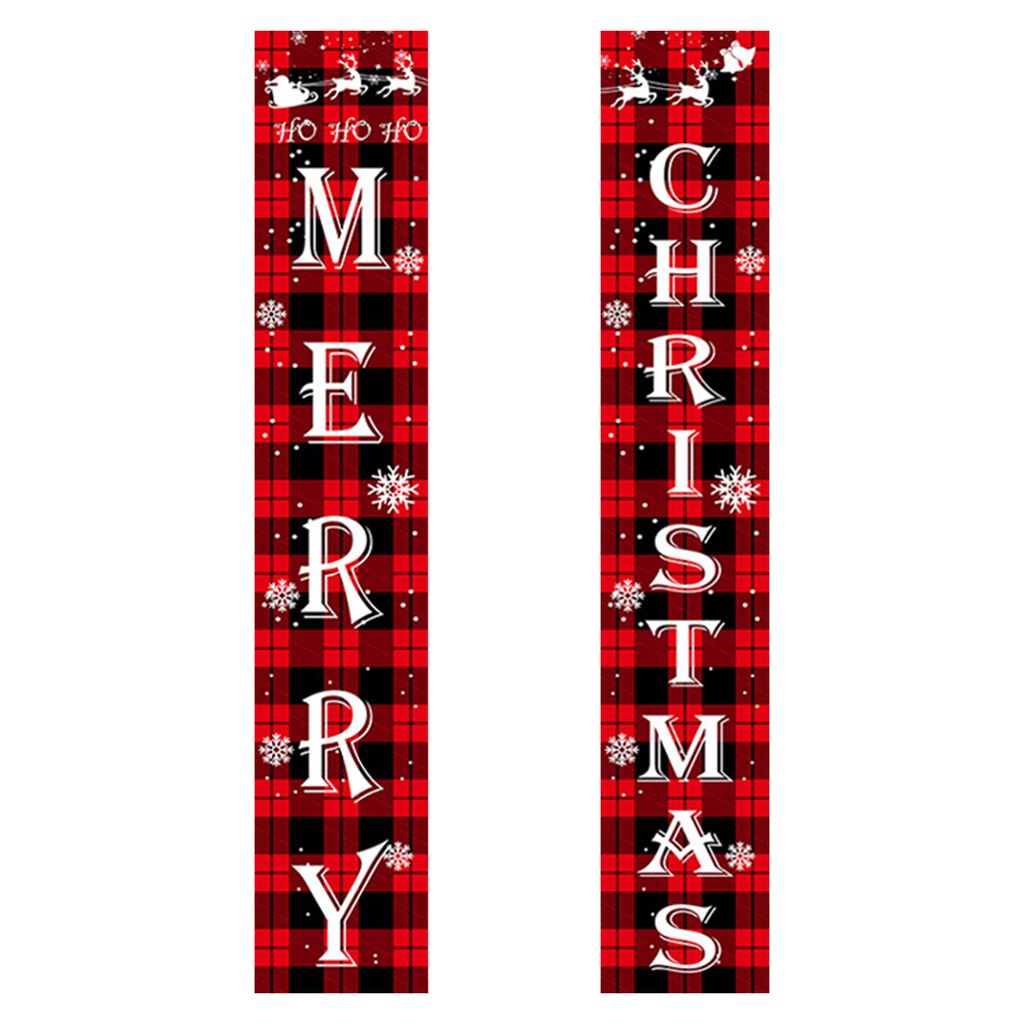 1 Paar Türdekoration süßer Weihnachtsmann Snowman Snowman Frohe Weihnachtsdekoration mehrfarbige Weihnachtsbanner -Heimtür -Vorhang Hängende F...