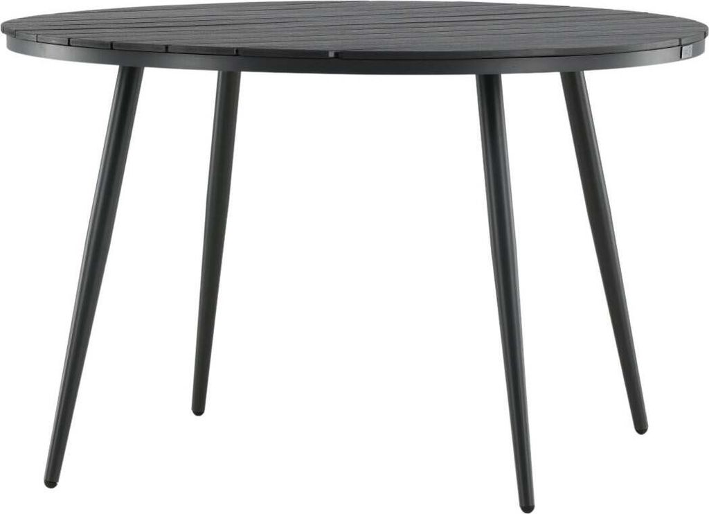FURNLUX Outdoor Esstisch Break Schwarz 120cm / Hauptfarbe: Schwarz / Abmessungen: 120 x 120 x 74 cm