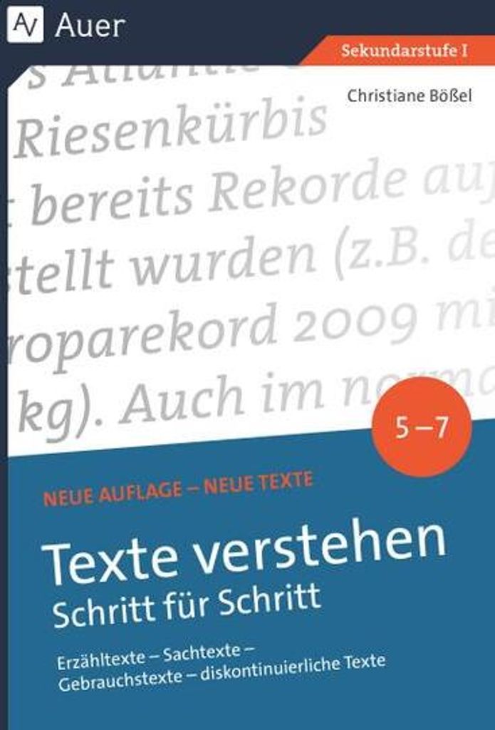 Texte verstehen - Schritt für Schritt Klasse 5-7