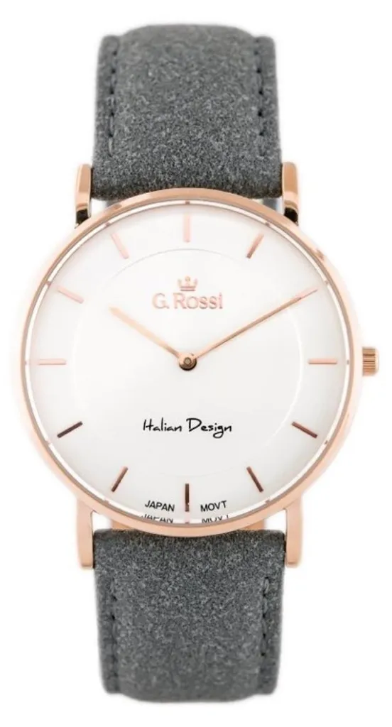 Montre G. Rossi TY91700 Cadran Bleu Nuit et Bracelet Cuir Véritable