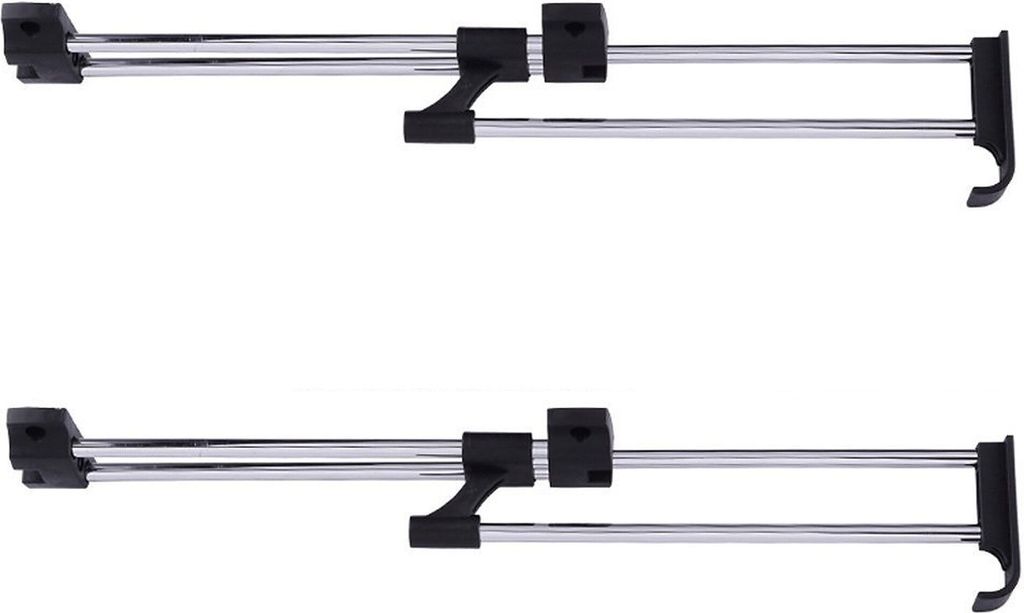 2er Set Kleiderbügelhalter ausziehbar 30-52 cm | Produktbild 