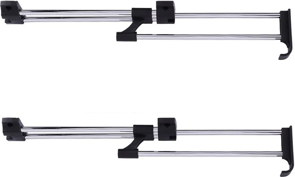 Set 2 Appendiabiti Estraibili 30-52 cm: Salvaspazio per Armadi e Guardaroba