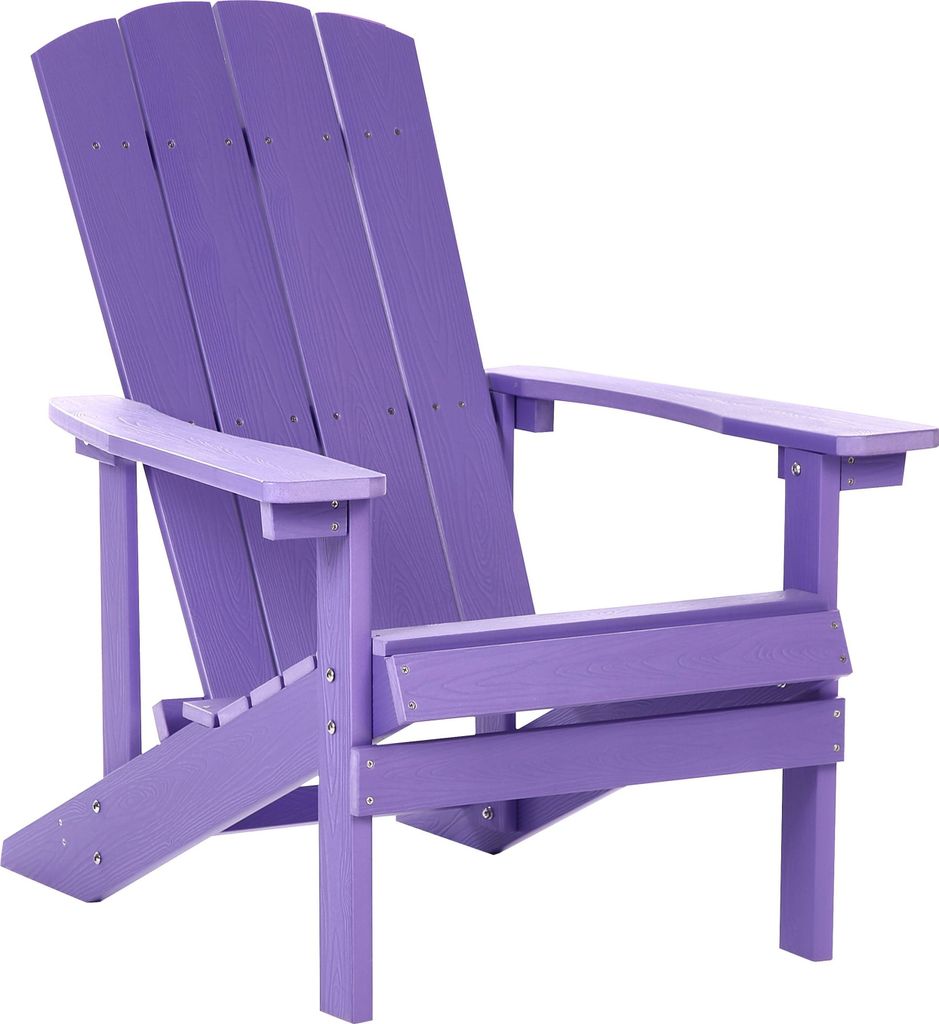 BELIANI Gartenstuhl Purpur Kunstholz Breite Armlehnen Muskoka Adirondack Stil Terrasse Outdoor