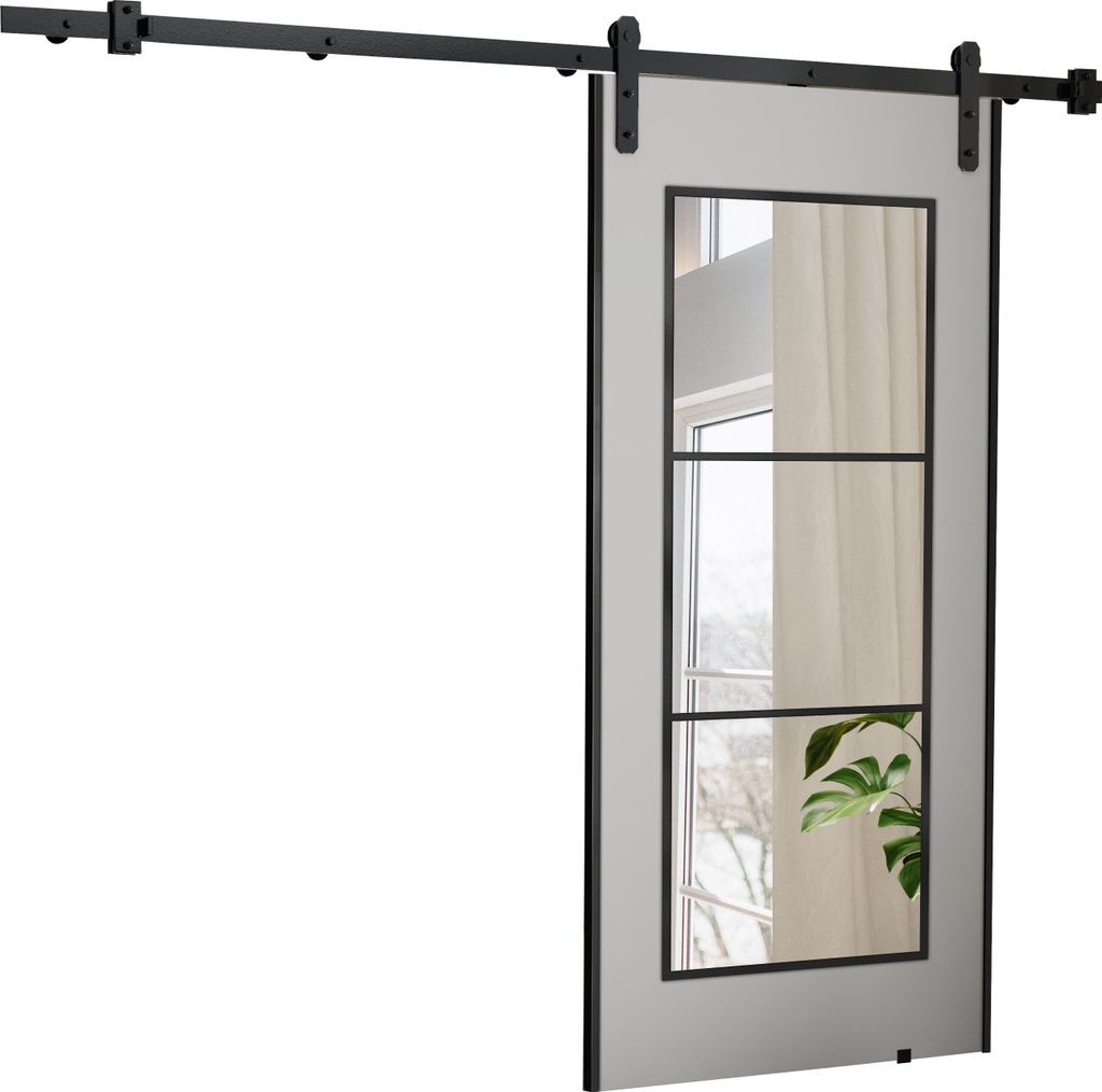 KIER FURNITURE POLI Wandhalterung Schiebetür – 66x205x1,6 cm - Weiß