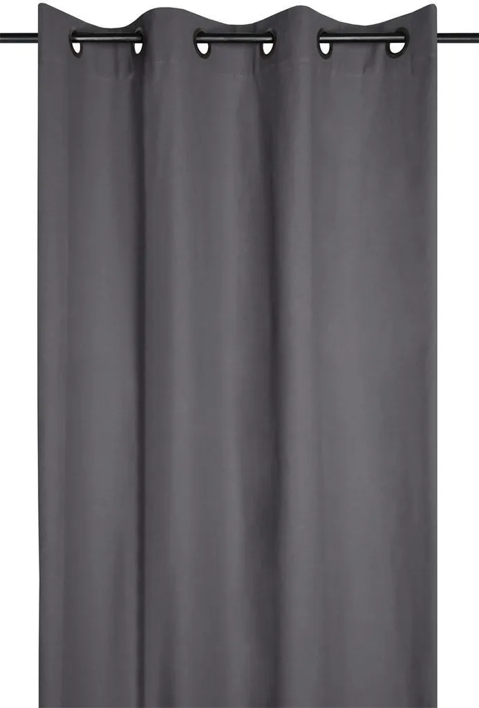 Rideau en Coton Semi-Opaque Gris STOF DUO 135x240 cm Pratique et Chic