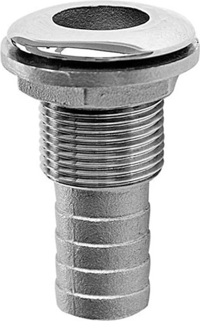Passe-coque 1 pouce Hollex inox pour évacuation de pompe de cale