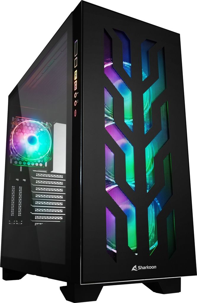 Sharkoon Gehäuse Elite Shark CA300T ATX/E-ATX 2xGlas schwarz