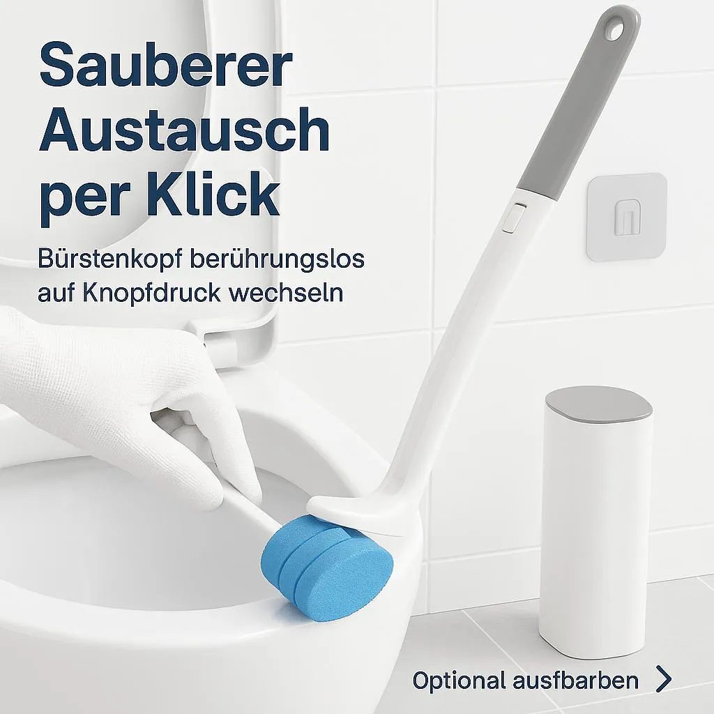 Finies les odeurs de brosse WC : kit de 24 têtes jetables manche long