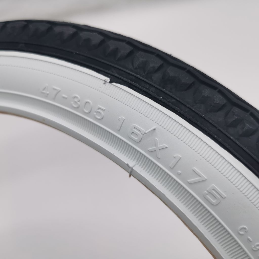 CST Weißwand 16 Zoll |16 x 1.75 | ETRTO 47-305 | Reifen Decke Mantel Fahrrad Klapprad Cruiser Nostalgie