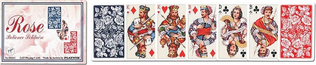 Piatnik Rose Patience Spielkarten – Doppeldeck Produktbild 