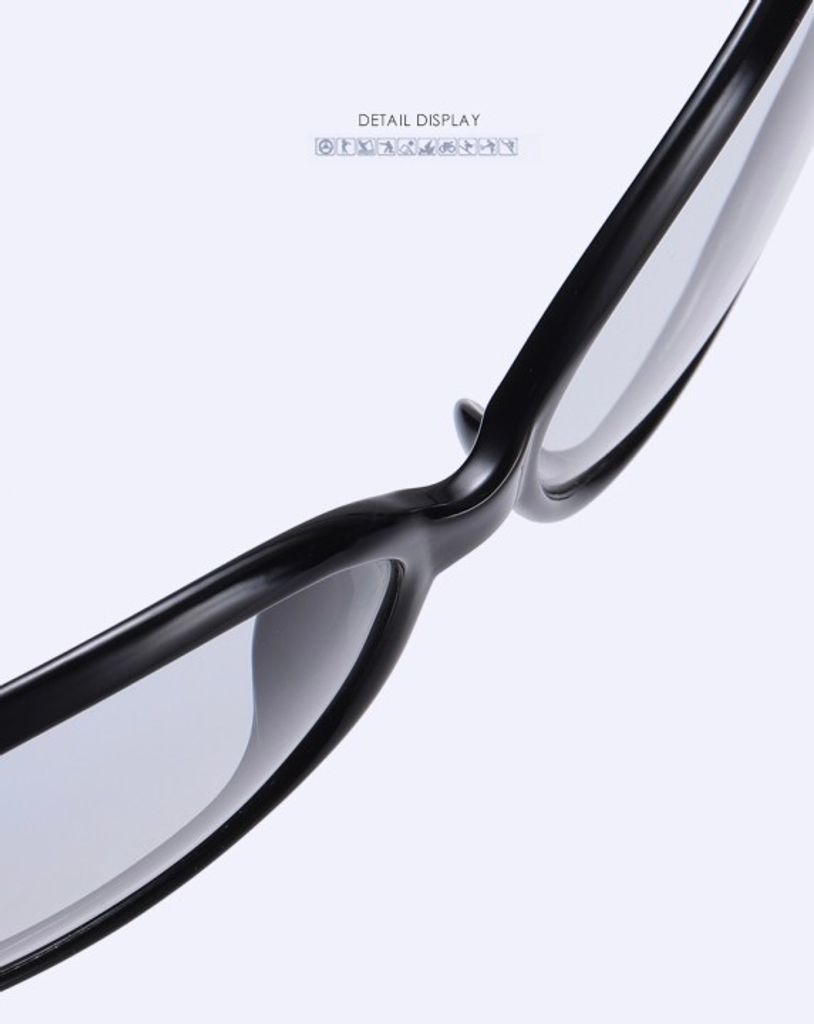 Photochrome Polarisierte Dame Sonnenbrille Vintage Big Produktbild 6