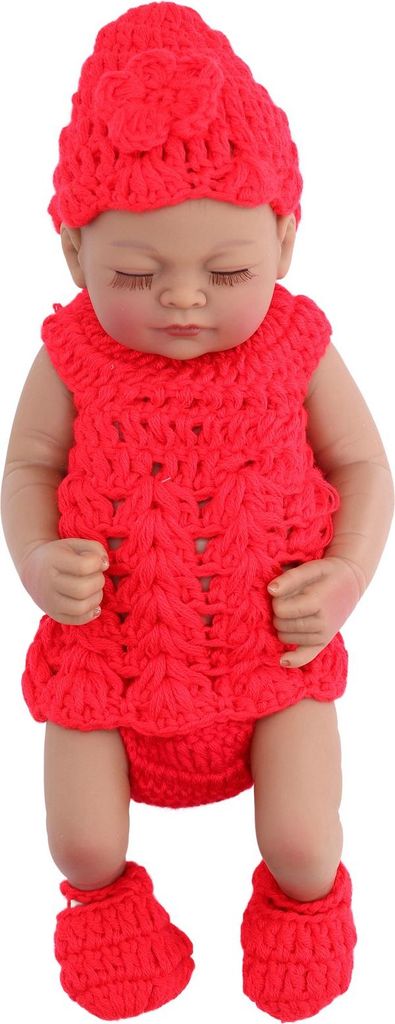Lebensechte Babypuppe, 25,4 cm, weiches Silikon, für Neugeborene, Jungen, Kleinkinder mit schöner Kleidung, Kinderspielzeug, roten Schuhen