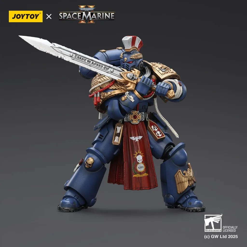 Figurine Space Marine 2 Ultramarines décorative pour setup gaming 13cm