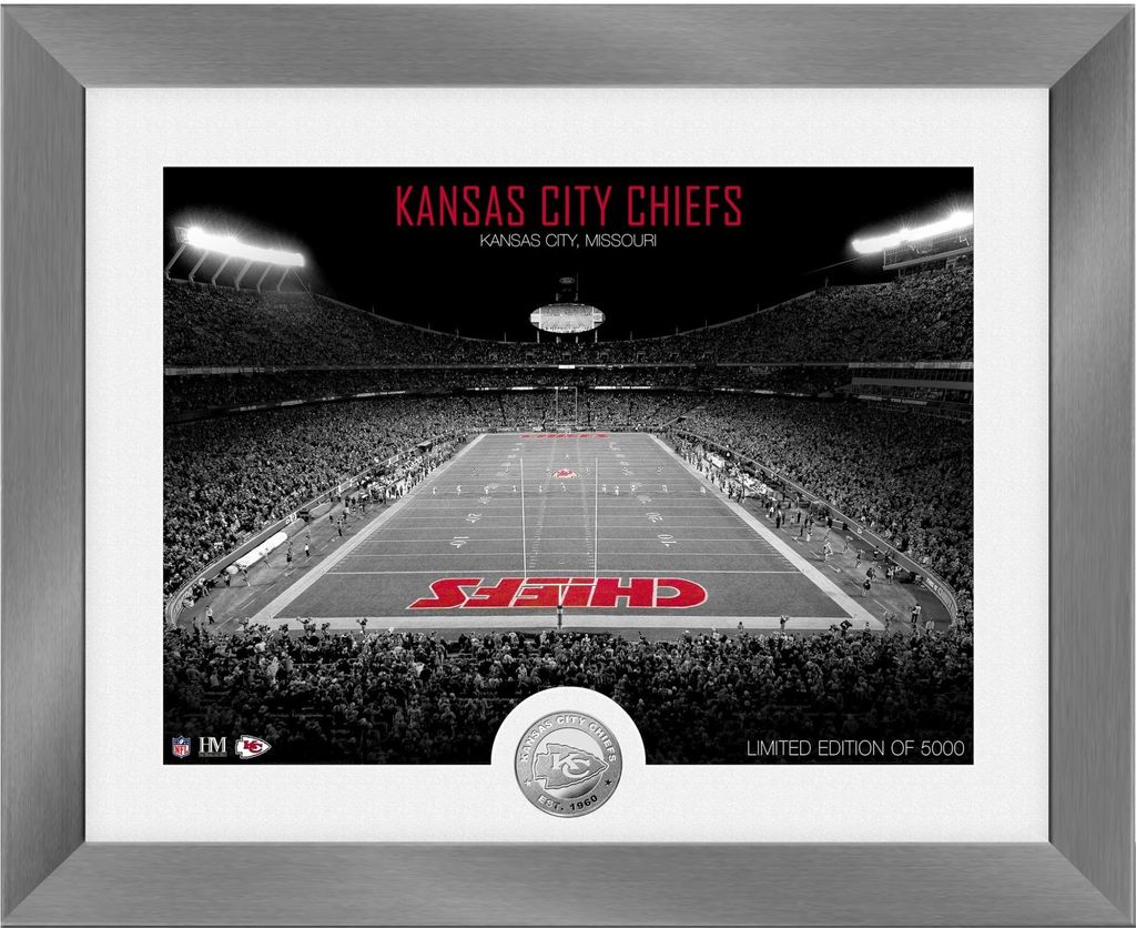 Kansas City Chiefs NFL Stadion Silber Coin Bild 40x33cm
